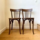 2 Baumann bistro chairs in dark wood