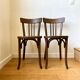 2 chaises bistrot Baumann en bois foncé