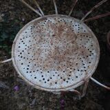 Duo of iron lawn chairs