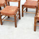 Ensemble de six chaises de salle à manger en cuir brutalistes