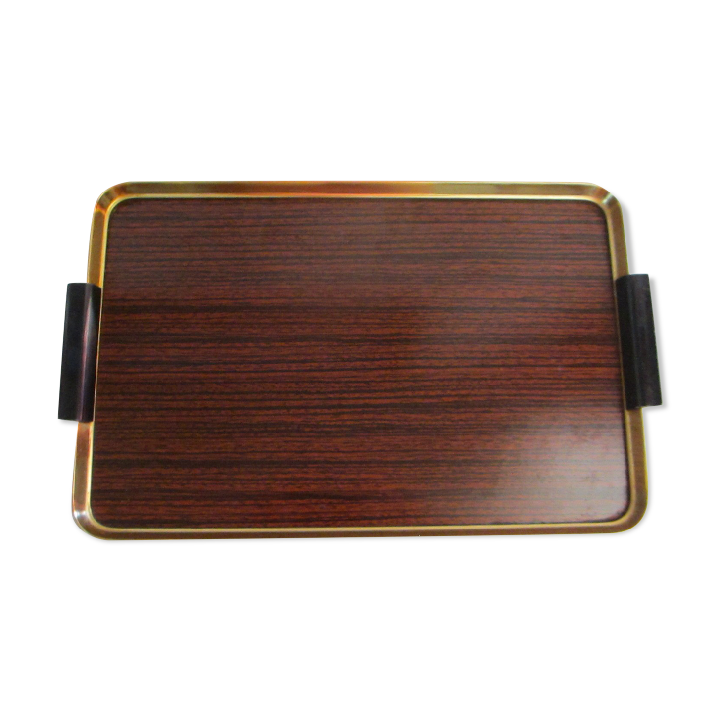 Plateau en métal et formica