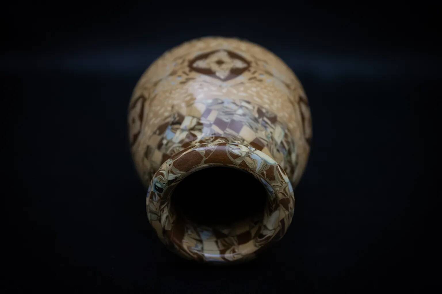 Vase Gerbino en terre mêlée à nuances beiges