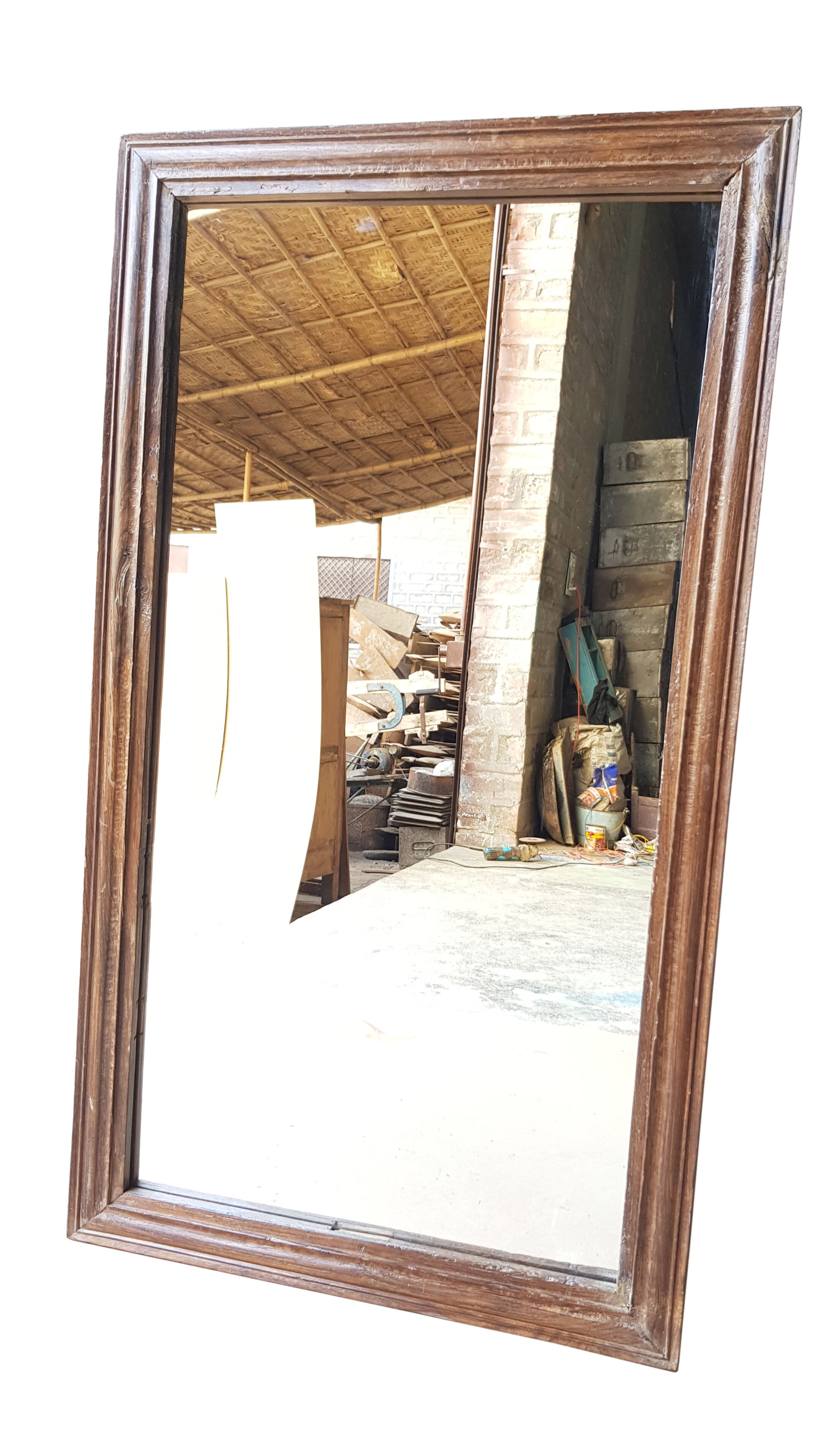 Ancient Burmese teak mirror