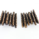 Brutalist bronze door handles, Alpan, Germany, circa 1970