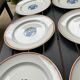 8 flat plates, model art deco, la louvière