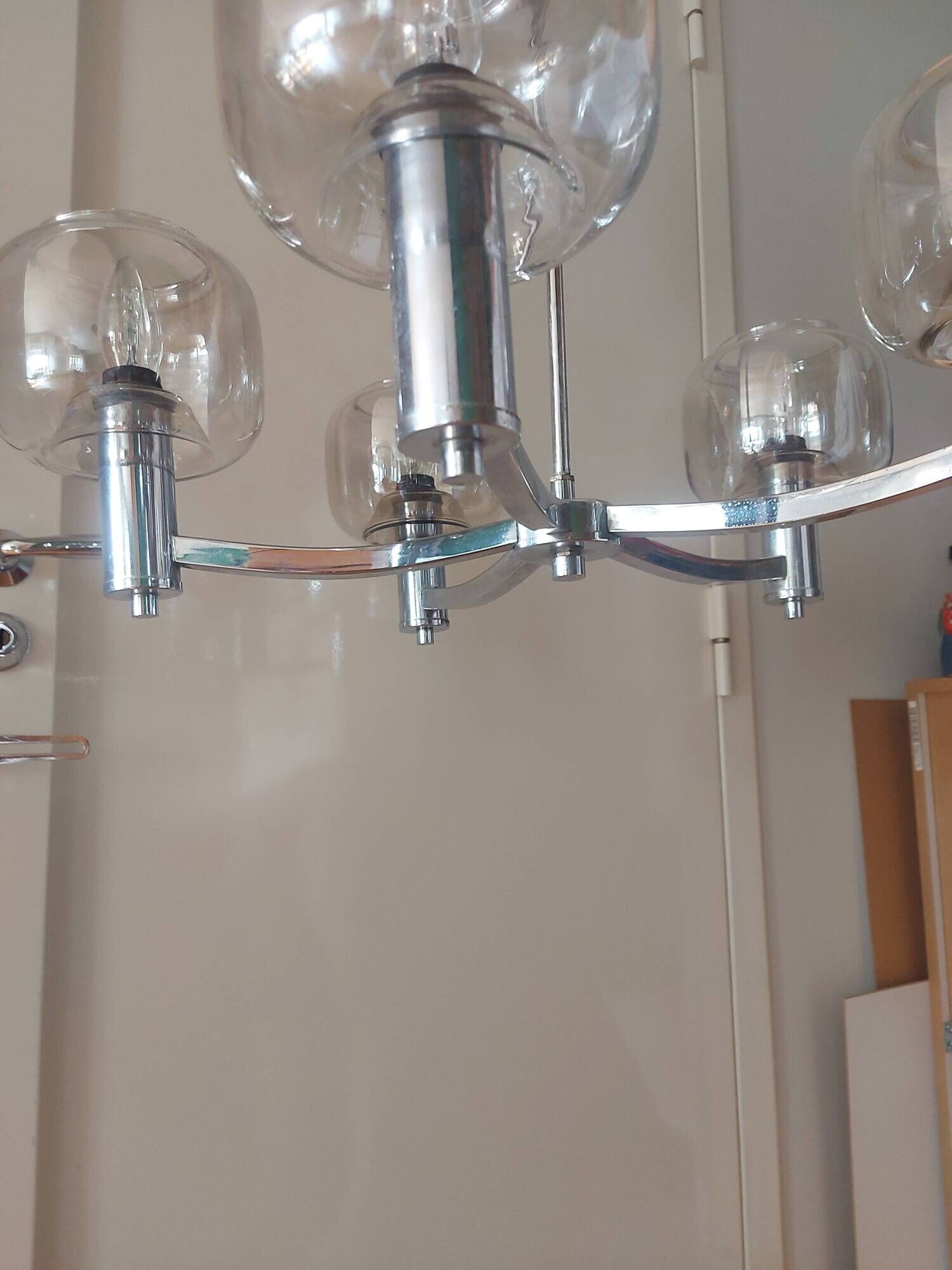 Pendant light, vintage chandelier from the 70s, Delmas
