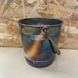 Old christofle ice bucket silver metal cooler + handle france #b210