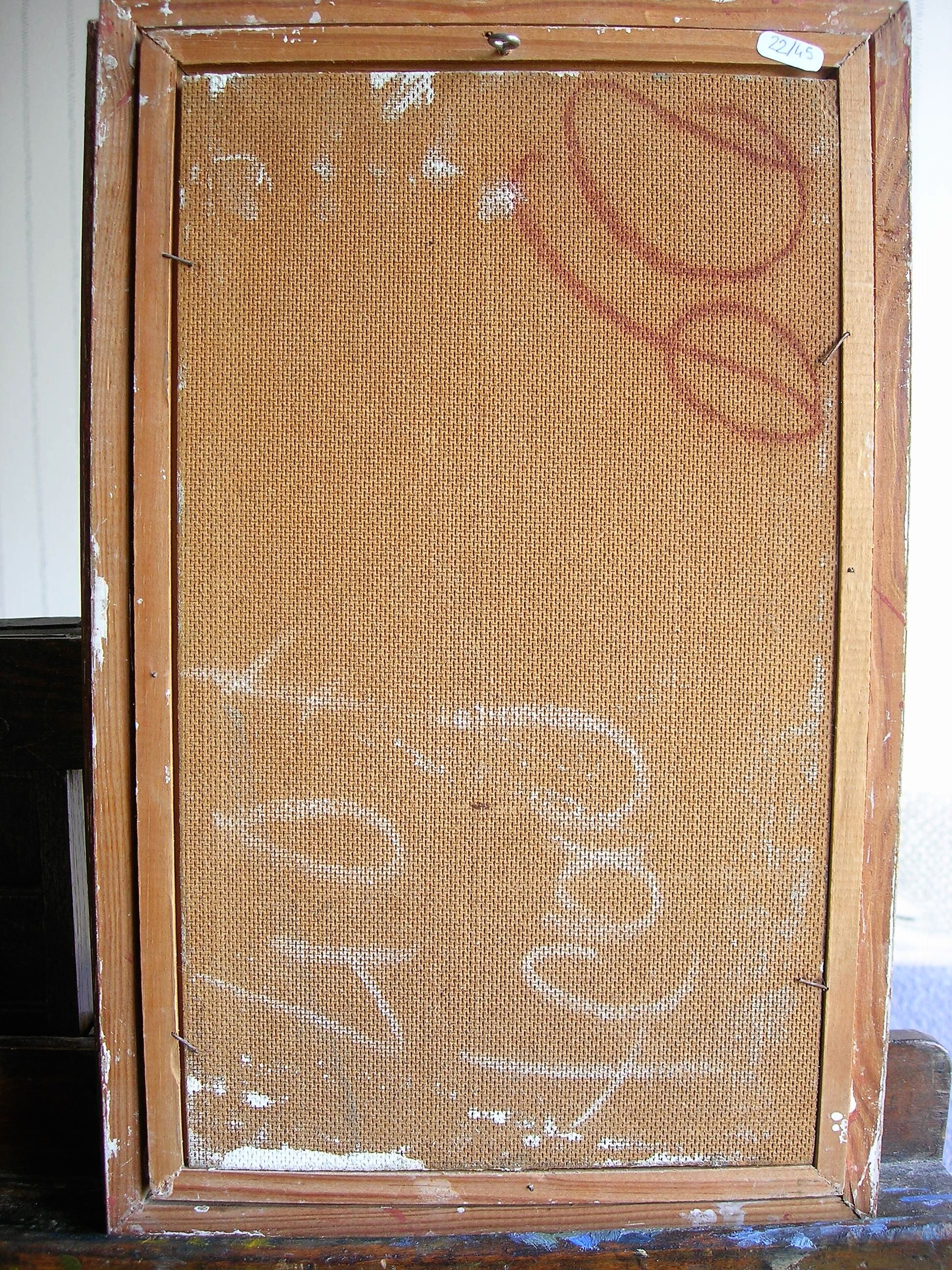 Old paintings Seated Man and Woman with the Umbrella by René. THE FORESTER (1903-1972)