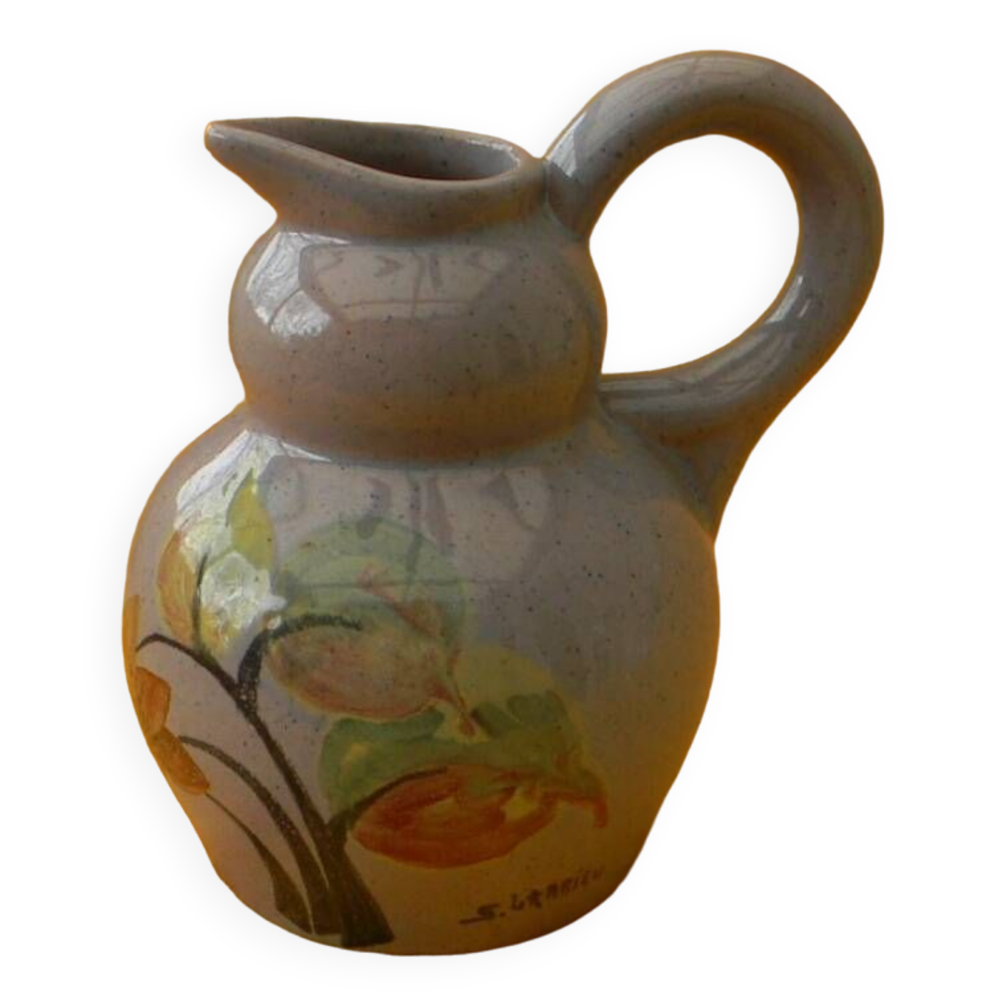 Ceramic pitcher by simone larrieu.