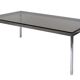 Coffee table in chrome steel and glass by Florence Knoll