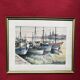 Watercolour Le Croisic port with boats