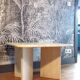 Square travertine coffee table 70x70cm