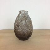 Textured signed sandstone vase