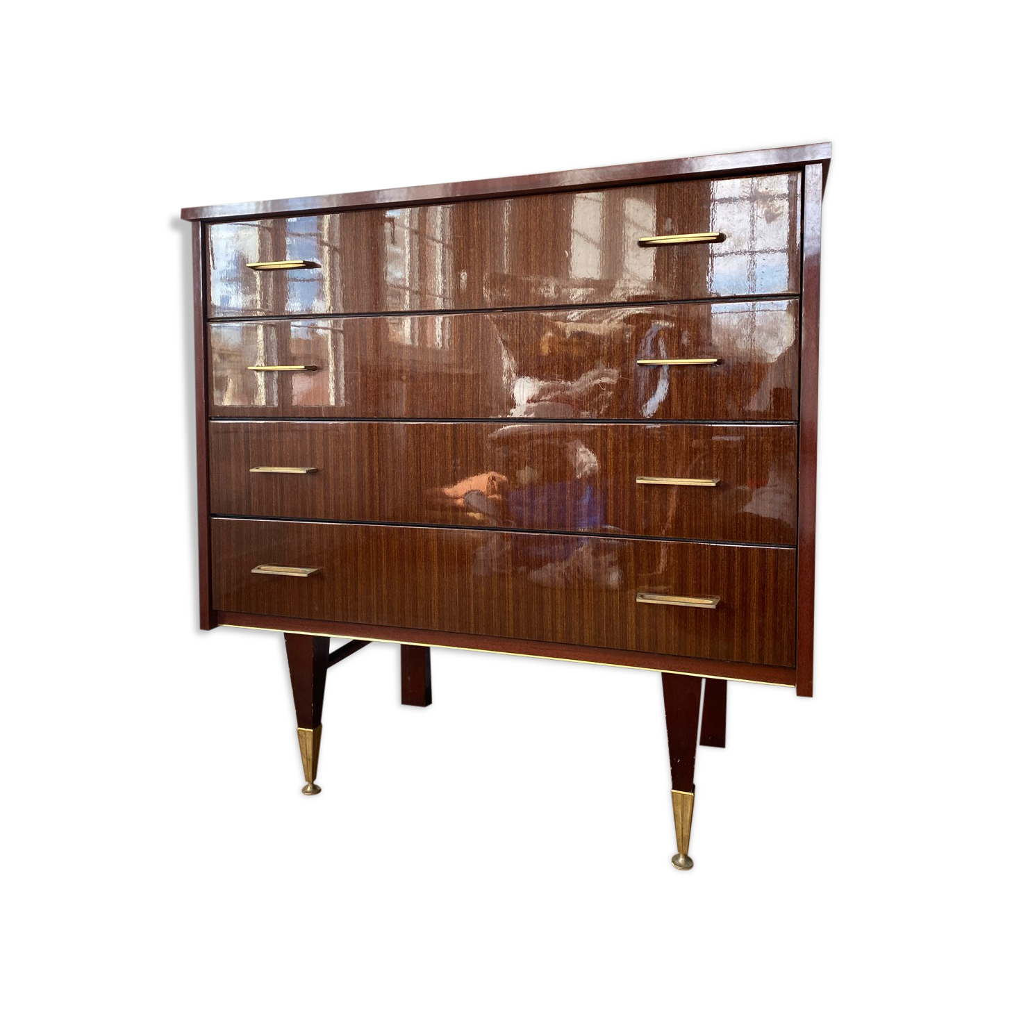 Commode vintage 4 tiroirs années 60