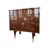 Commode vintage 4 tiroirs années 60