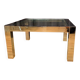 Table basse en chrome et en verre, Italie, années 1960