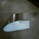 Brushed steel wall light Space Age