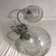 Apply double ball glass chrome metal stand 70s vintage