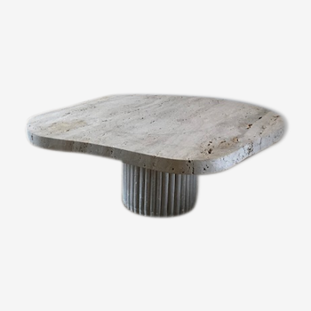 Athena irregular coffee table natural travertine 80x80cm