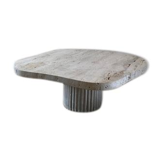 Table basse irrégulière Athena travertin naturel 80x80cm