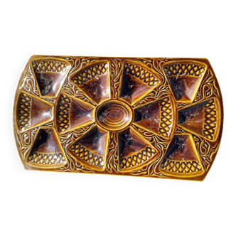 Oyster plate Digoin Sarguemines