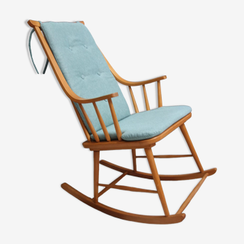 Rocking-chair en bois, années 1960