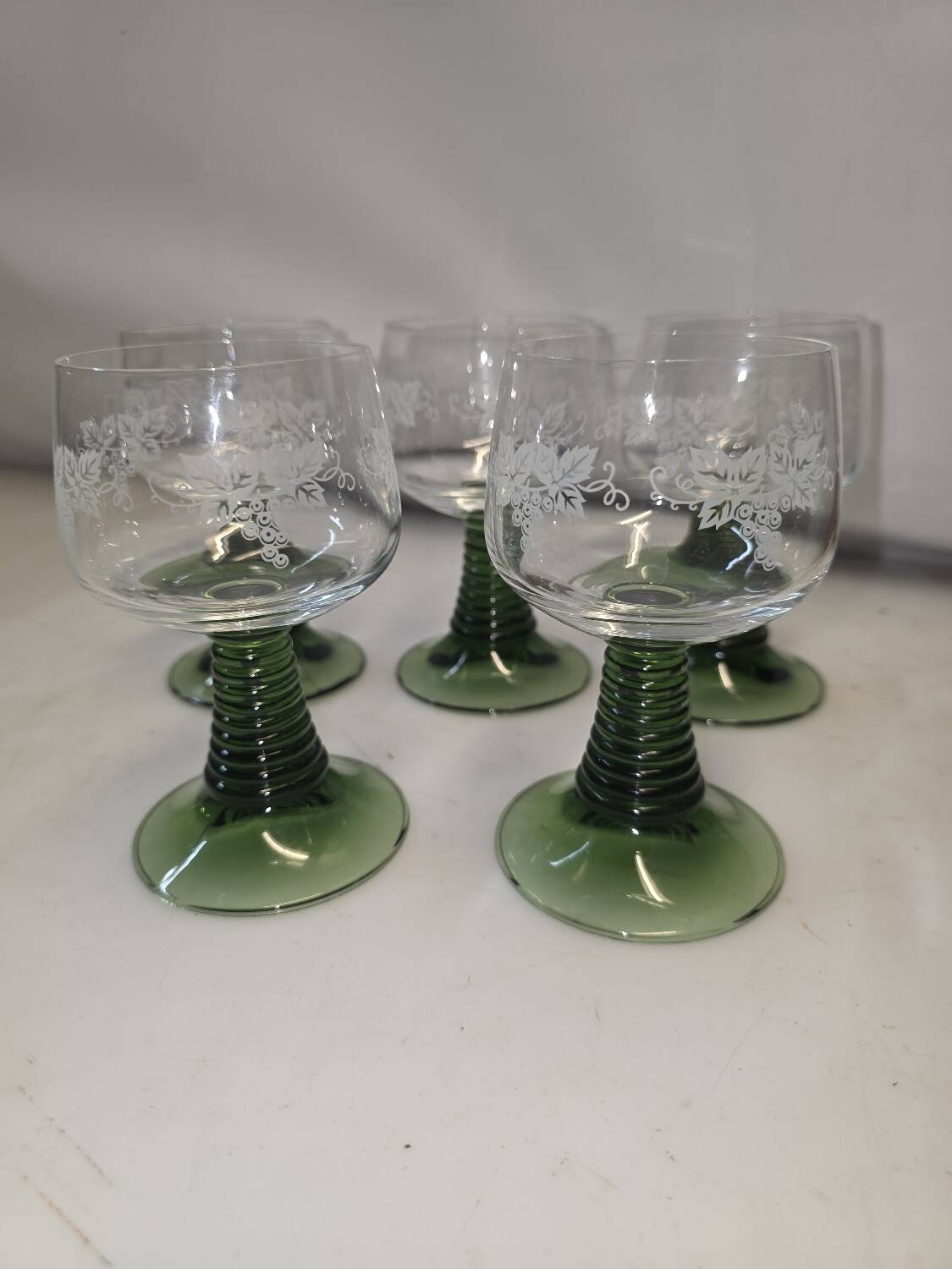 5 Alsace wine glasses from the 70s