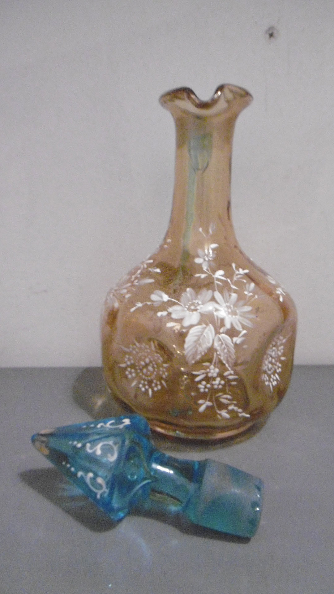 Service a liqueur carafe et verres verre emailé