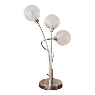 Lampe chrome triple globes