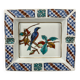 Ashtray. Trinket dish. Japanese porcelain. Blue bird on an autumn branch