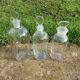 Set of 3 retro glass bottles