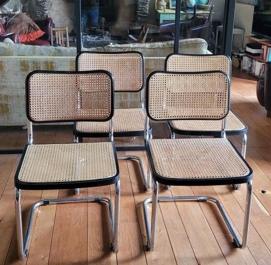 Set of 4 Marcel Breuer chairs