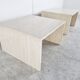 Pair of vintage travertine coffee or side tables, 1970s