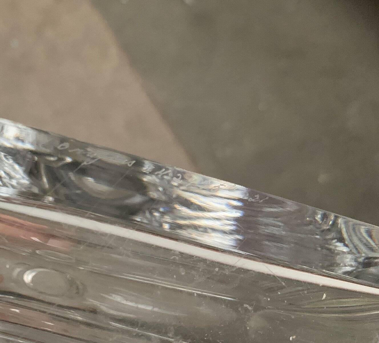 Bouteille en verre suédoise vintage d'Orrefors
