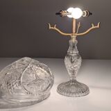 French Art Deco Cut Crystal 'Mushroom' Table Lamp, 1920s