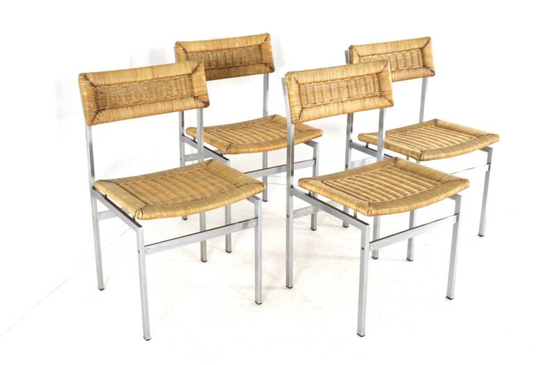 Set of 4 dining chairs 'Wehl' - japandi - wabi-sabi style