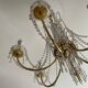 Chandelier with brass and glass grapevines