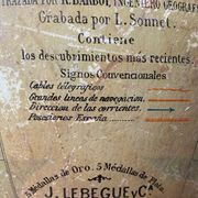 Ancien Globe Terrestre J. Lebègue & Cie, Paris — Environ 1885 / 1890 (Édition
