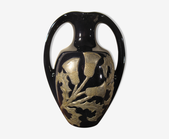 Art nouveau vase in stoneware of pierrefonds signed etains d'art promsy |  Selency