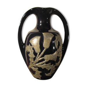 Vase art nouveau en grès de pierrefonds