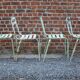 4 metal stackable garden chairs or bistro, Vintage, 1950s-1960s