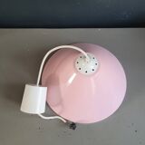 Conical pendant light in pink metal
