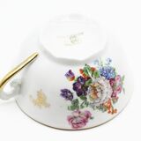 Lot of 2 porcelain cups of limoges floral patterns
