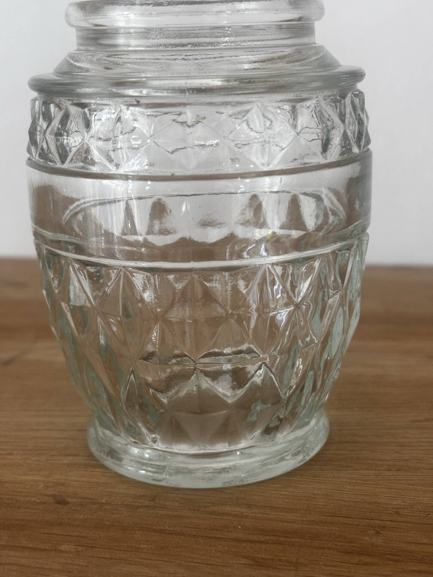 Vintage pretty candy box or cut glass sugar bowl