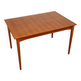 Rectangular extendable dining table in Scandinavian teak – 1960s