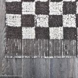 4x7 Checkered Handmade Wool Rug 137x214Cm SK 241436