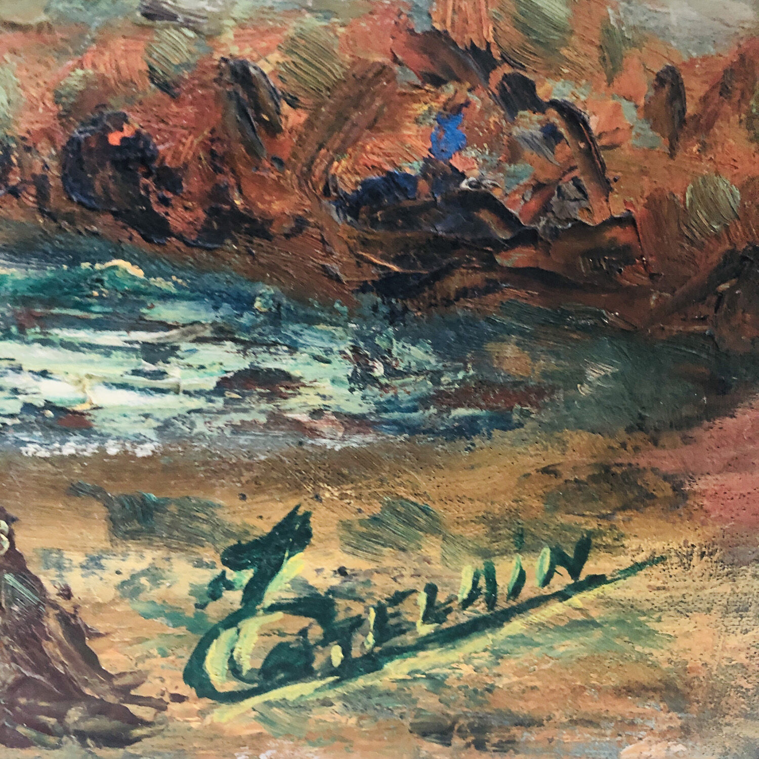 Paiting "The fishing boat at low tide"