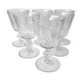 Charles X-style moulded glass walking glasses