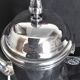 Tea and coffee set on tray, in silver metal Ercuis Goldsmith