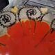 Dish Round orange ceramic vintage